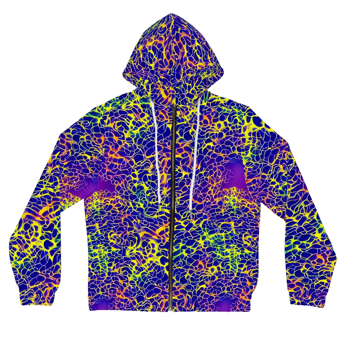 Ultramarine Voltage on Women's Full-Zip Hoodie — Front