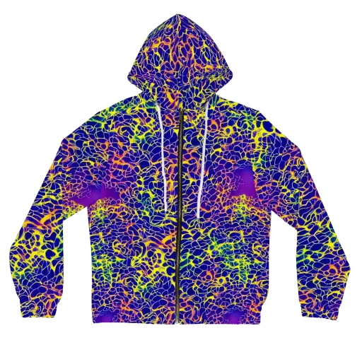 Ultramarine Voltage on a Women's Full-Zip Hoodie