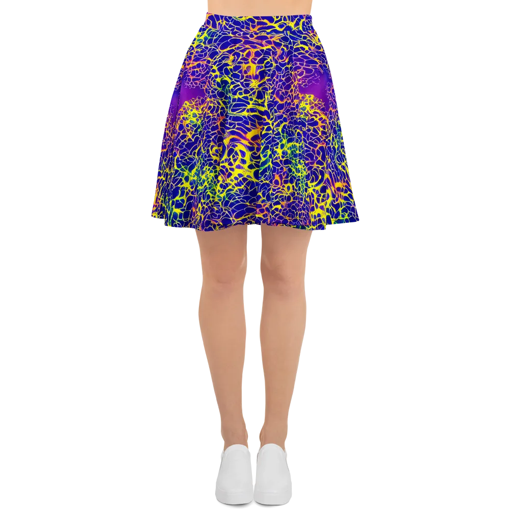 Ultramarine Voltage on Skater Skirt — Front