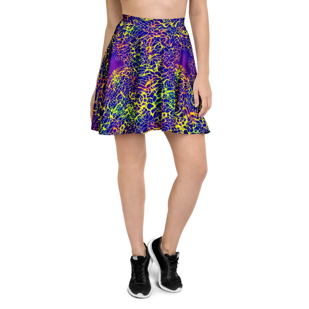 Ultramarine Voltage on Skater Skirt — Front