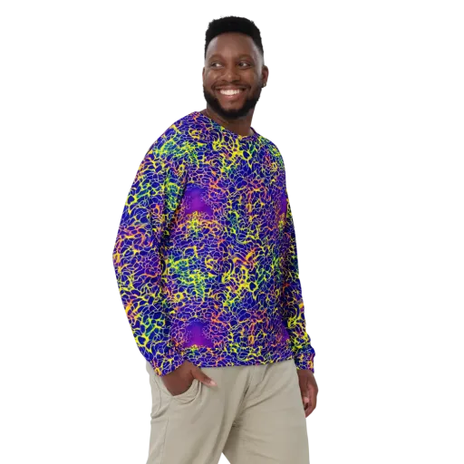 Ultramarine Voltage on a Sweatshirt