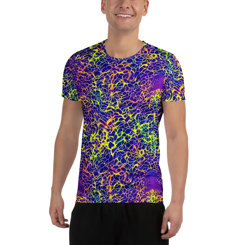 Ultramarine Voltage on Men's Athletic T-Shirt — Front