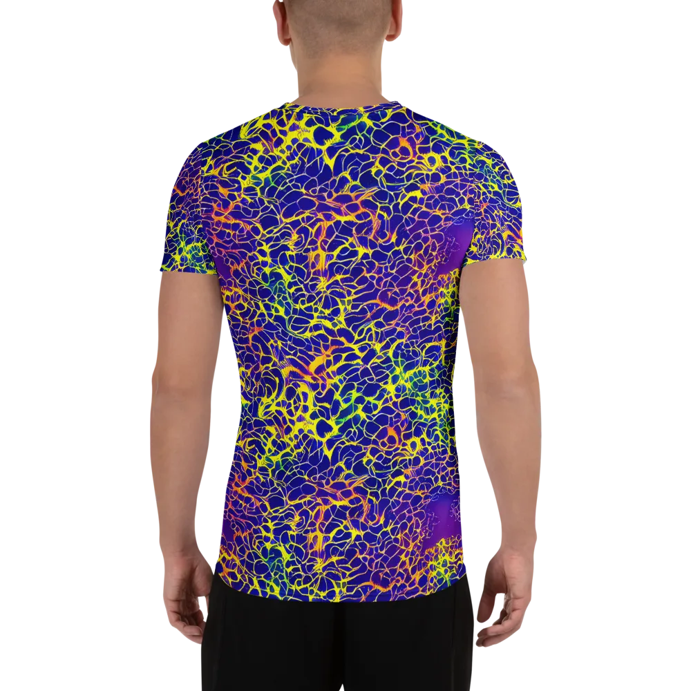 Ultramarine Voltage on Men's Athletic T-Shirt — Back