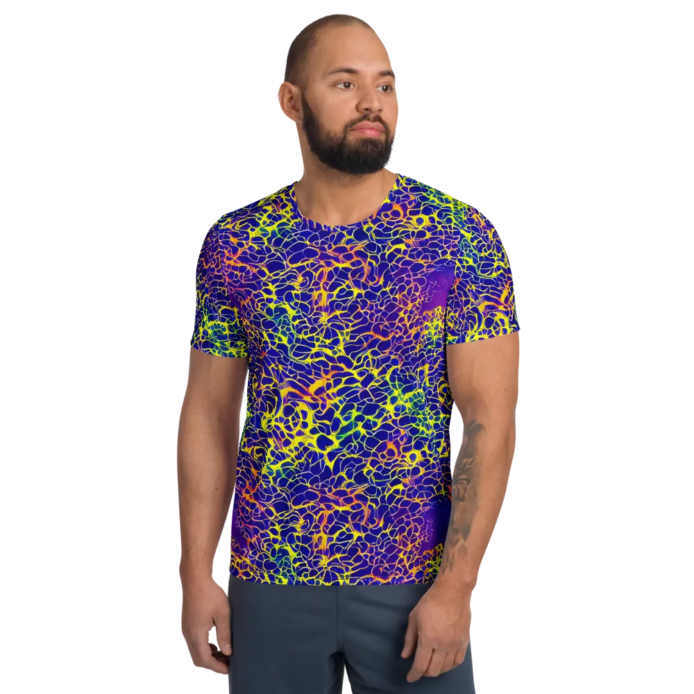Ultramarine Voltage on Men's Athletic T-Shirt — Front