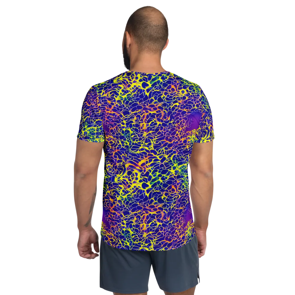 Ultramarine Voltage on Men's Athletic T-Shirt — Back