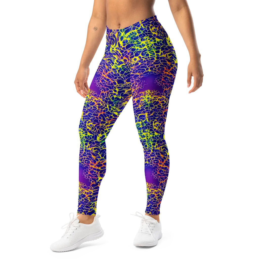 Ultramarine Voltage on Leggings — Left Front