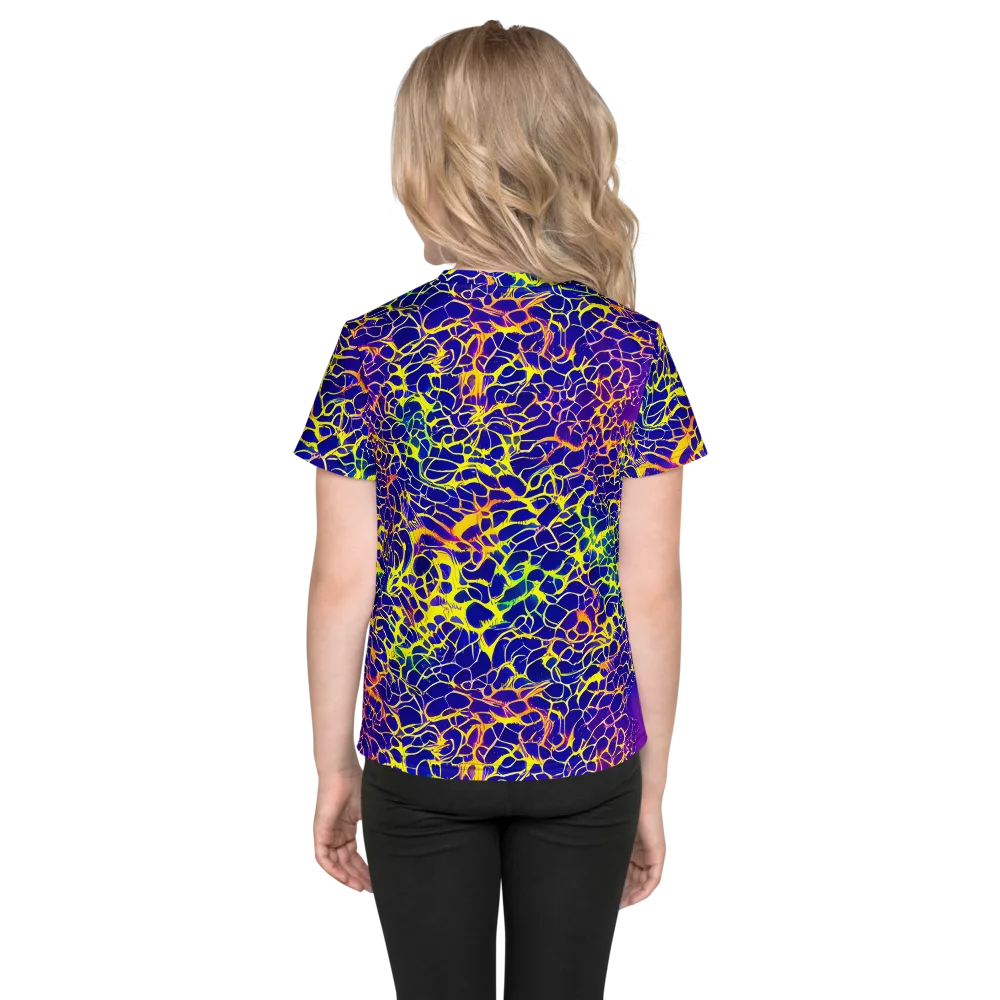 Ultramarine Voltage on Kids Crew Neck T-Shirt — Back