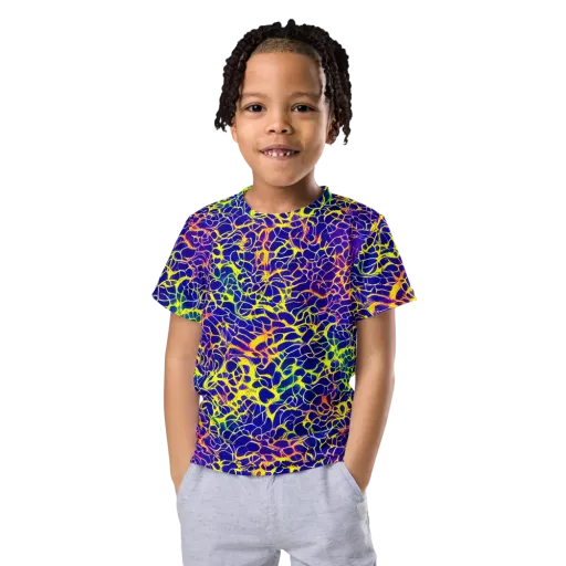 Ultramarine Voltage on a Kids Crew Neck T-Shirt