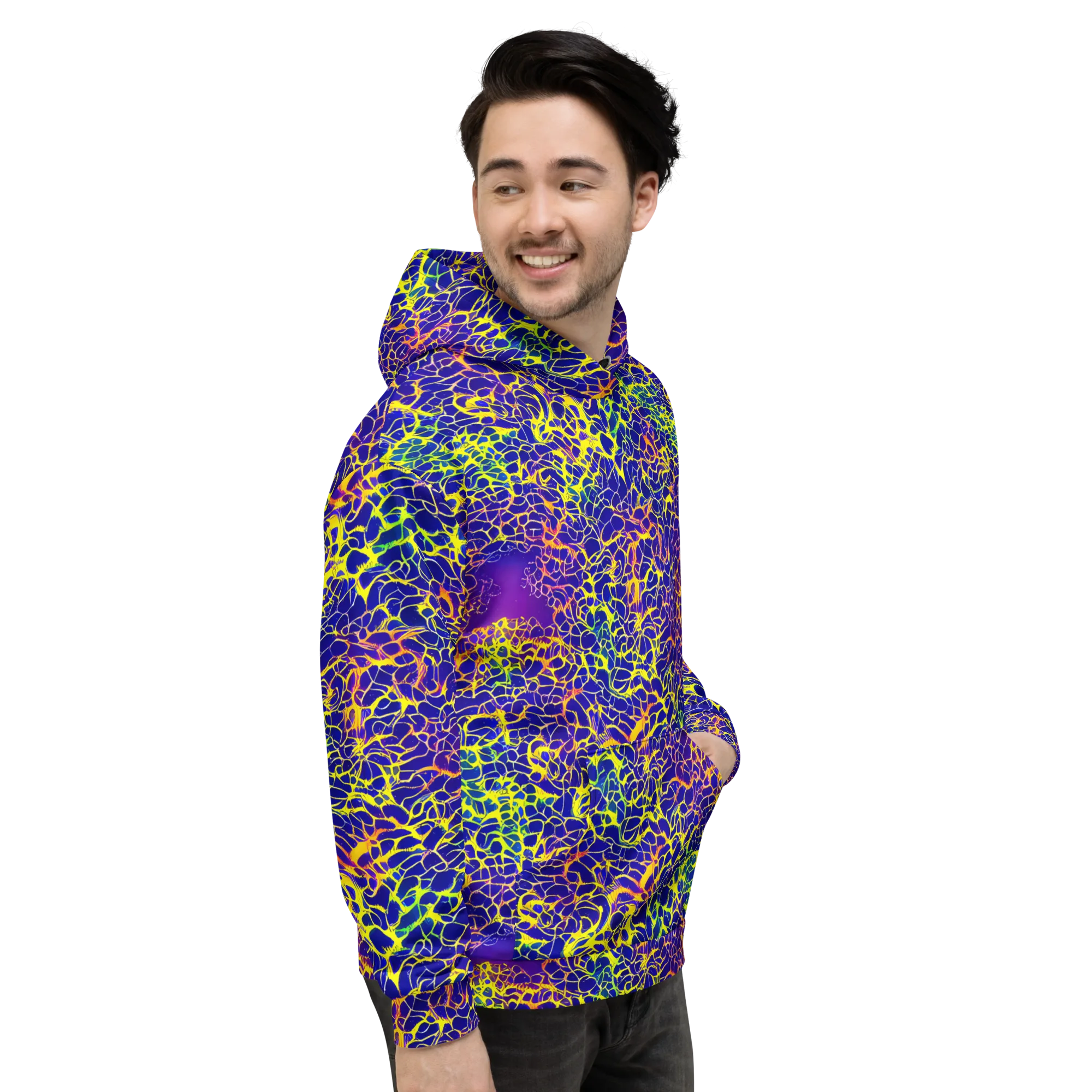Ultramarine Voltage on Hoodie — Right