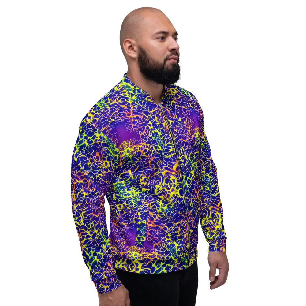 Ultramarine Voltage on Bomber Jacket — Right