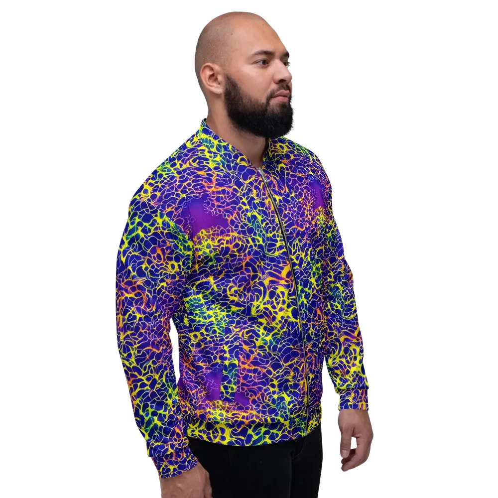 Ultramarine Voltage on Bomber Jacket — Right