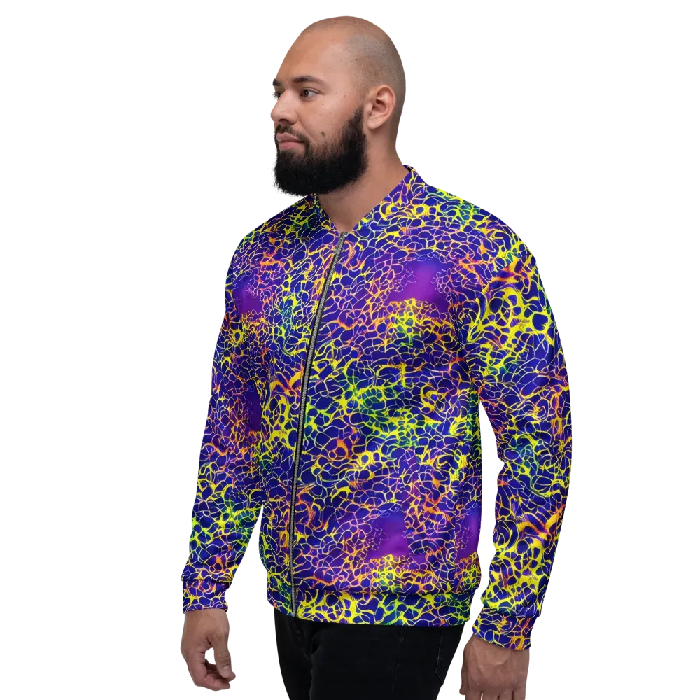 Ultramarine Voltage on Bomber Jacket — Left