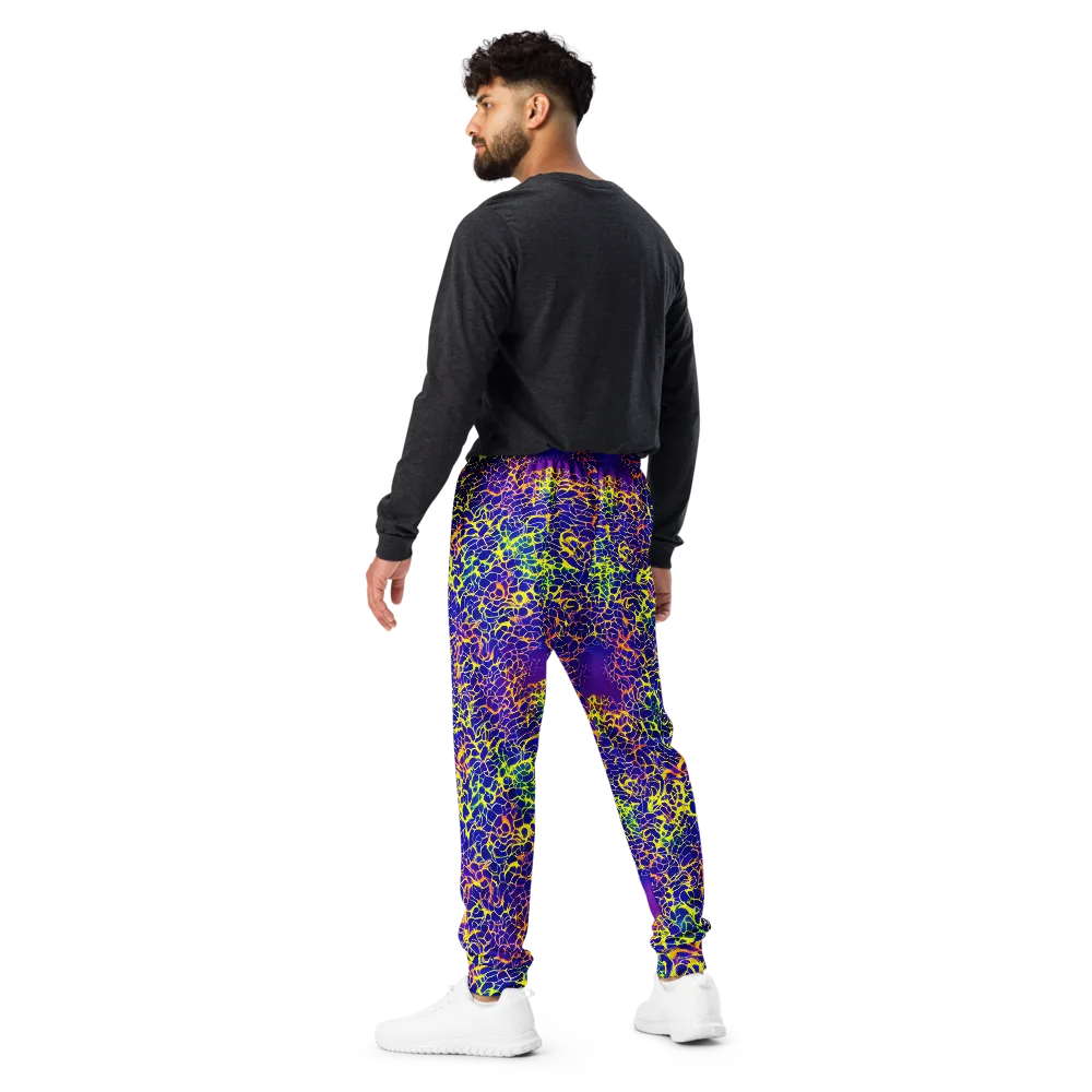 Ultramarine Voltage on Men's Joggers — Back