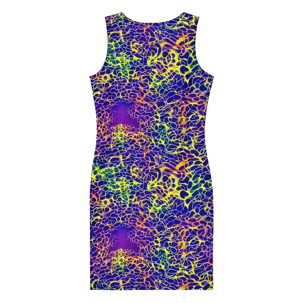 Ultramarine Voltage on Bodycon Dress — Back