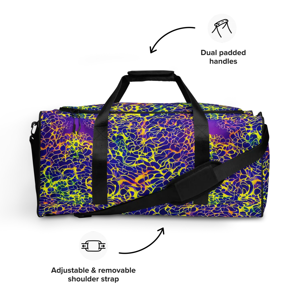 Ultramarine Voltage on Duffle Bag — Front