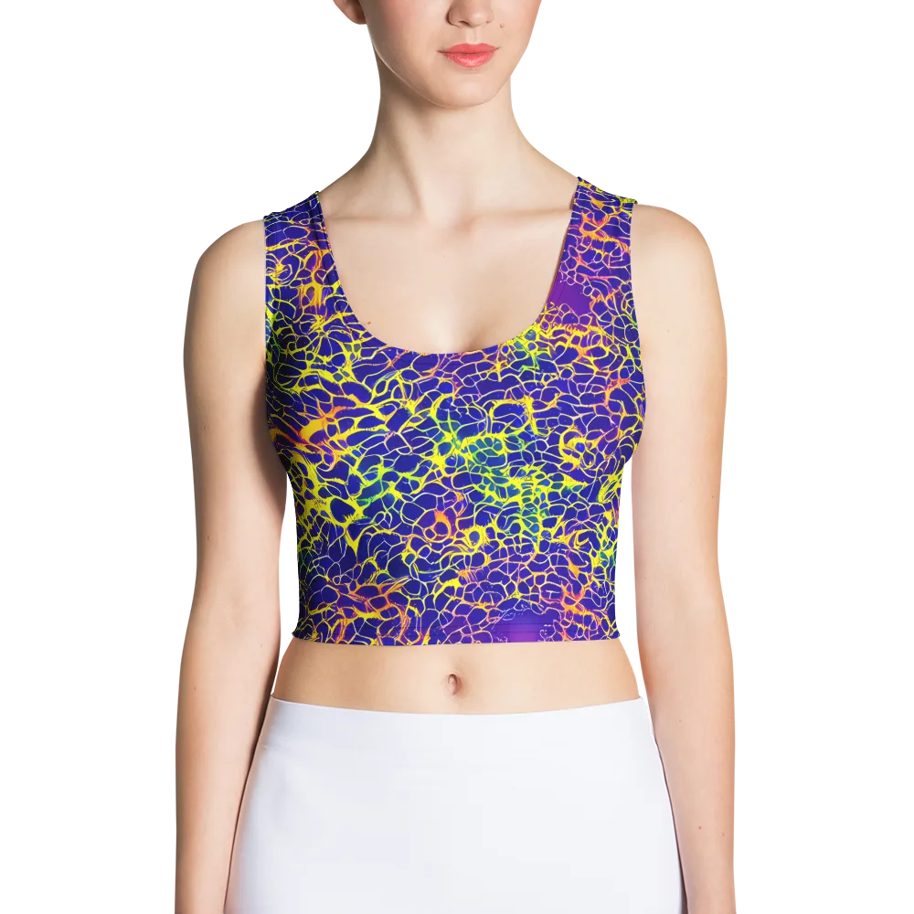Ultramarine Voltage on Crop Top — Front