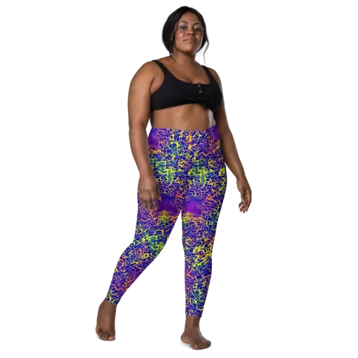 Ultramarine Voltage on a Leggings with Pockets