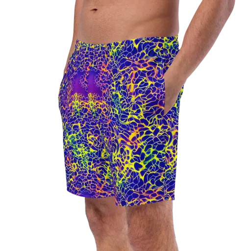 Ultramarine Voltage on a Swim Trunks