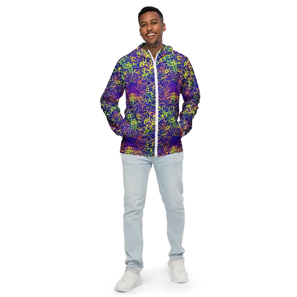 Ultramarine Voltage on Men's Windbreaker — Front