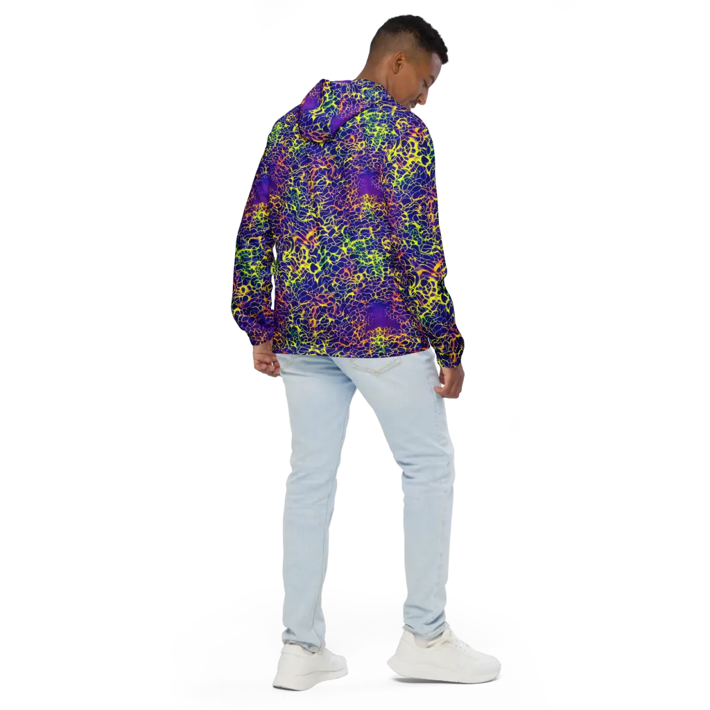 Ultramarine Voltage on Men's Windbreaker — Back