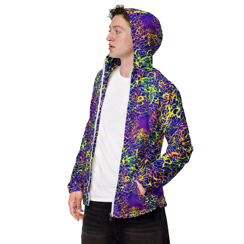 Ultramarine Voltage on Men's Windbreaker — Left Front