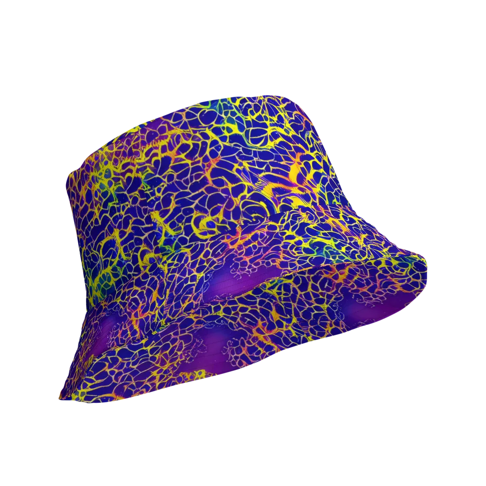 Ultramarine Voltage on Reversible Bucket Hat — Product details Outside