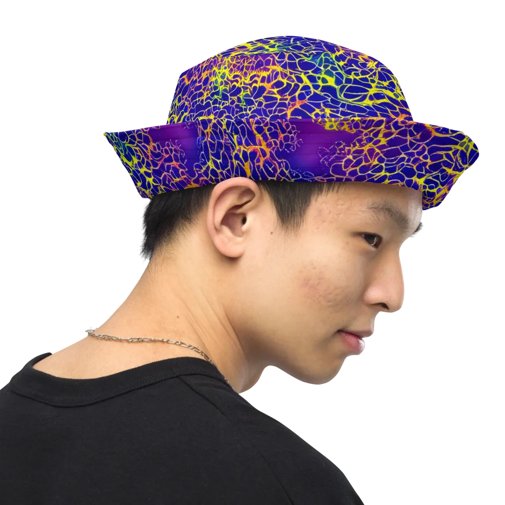 Ultramarine Voltage on Reversible Bucket Hat — Right Outside