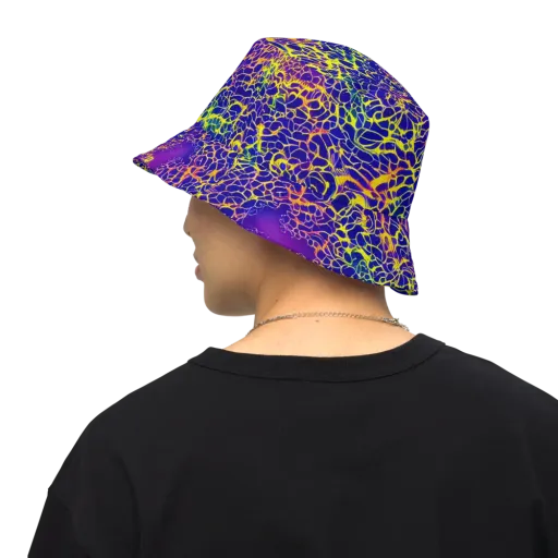 Ultramarine Voltage on a Reversible Bucket Hat