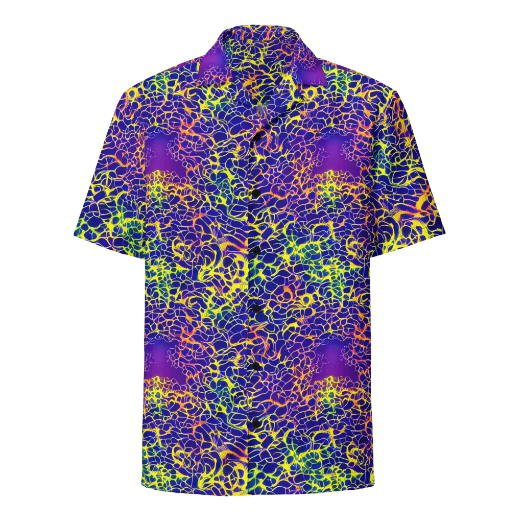 Ultramarine Voltage on Button Shirt — Front
