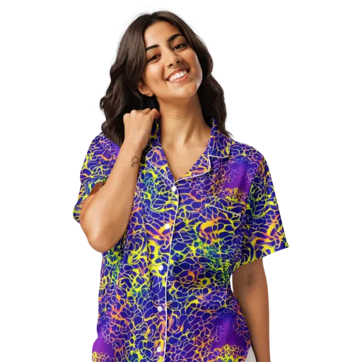 Ultramarine Voltage on a Women's Short Sleeve Pajama Top