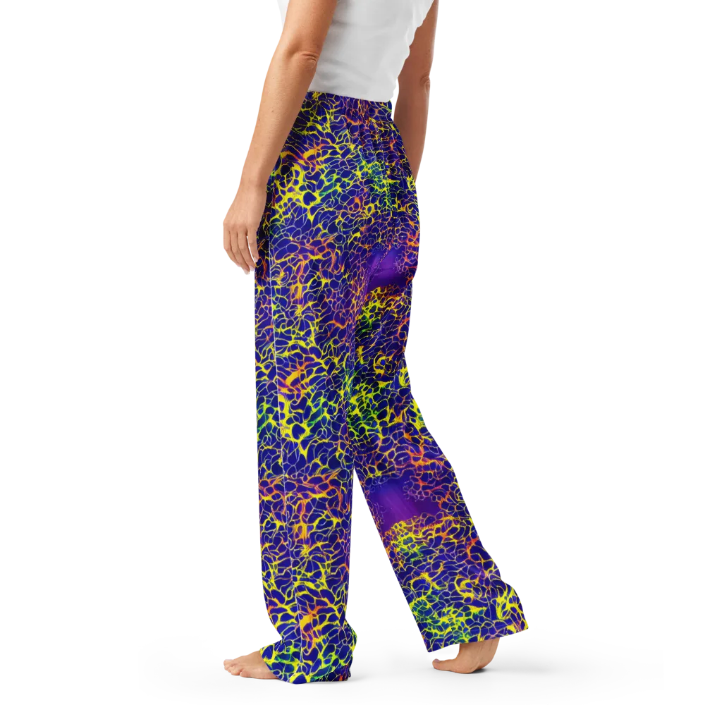 Ultramarine Voltage on Women's Pajama Pants — Left