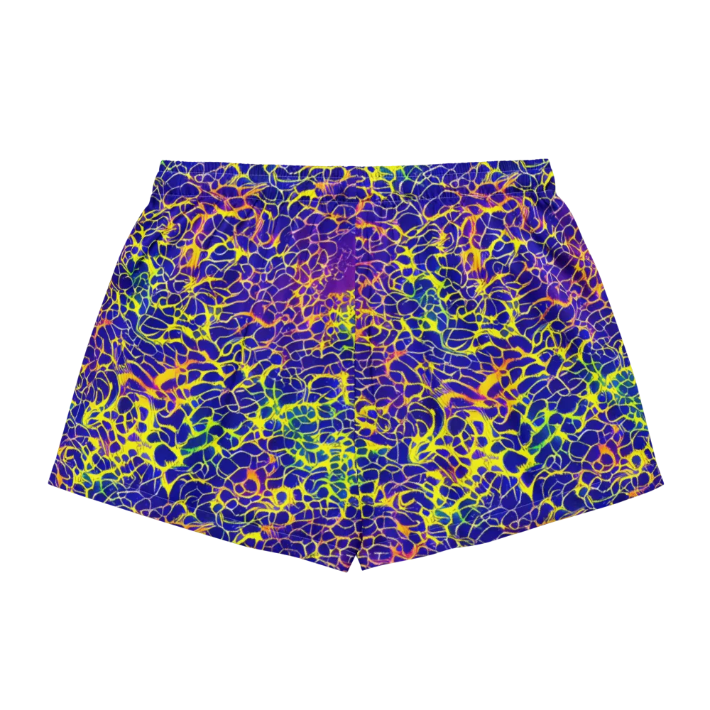 Ultramarine Voltage on Women's Pajama Shorts — Back
