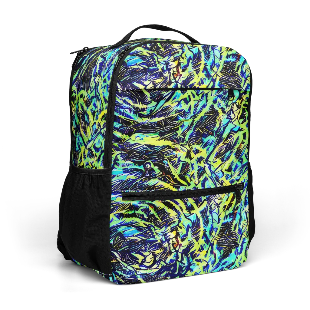 Electric Aviary on Utility Backpack — Right Front