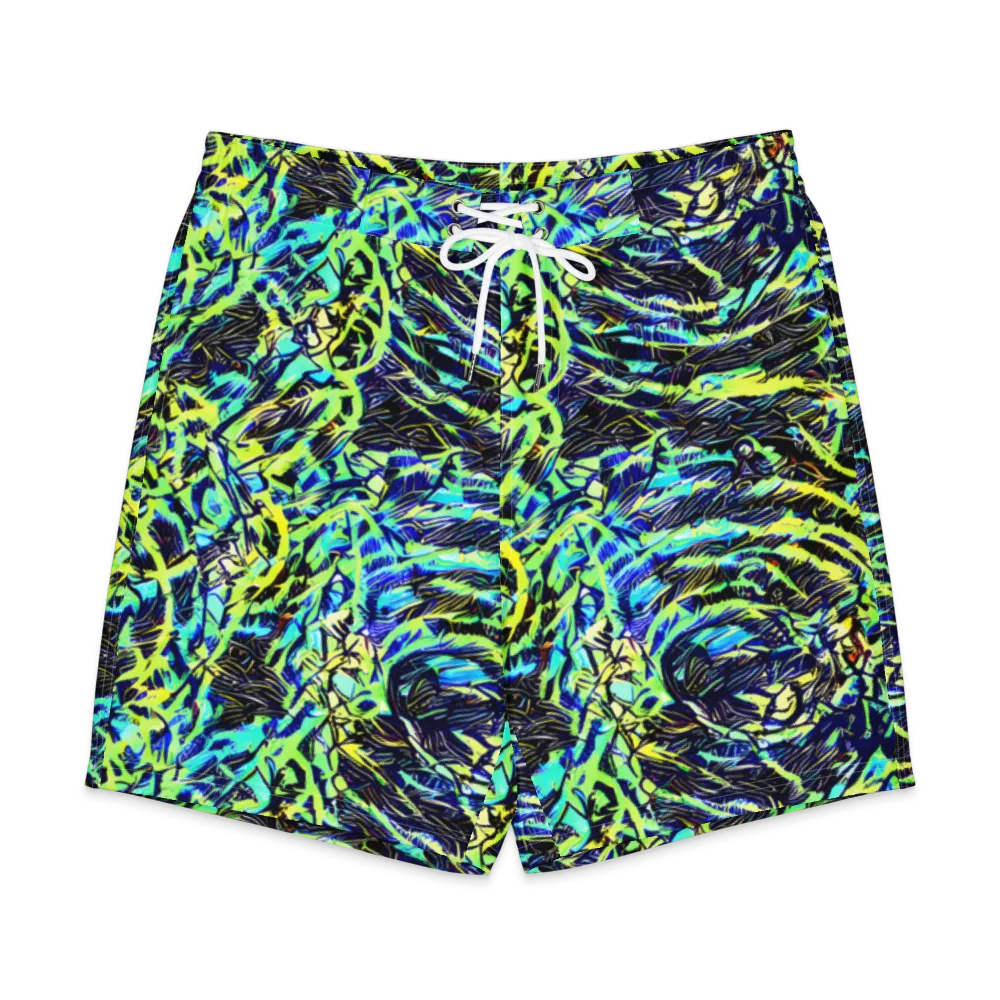 Electric Aviary on Men's Board Shorts — Front