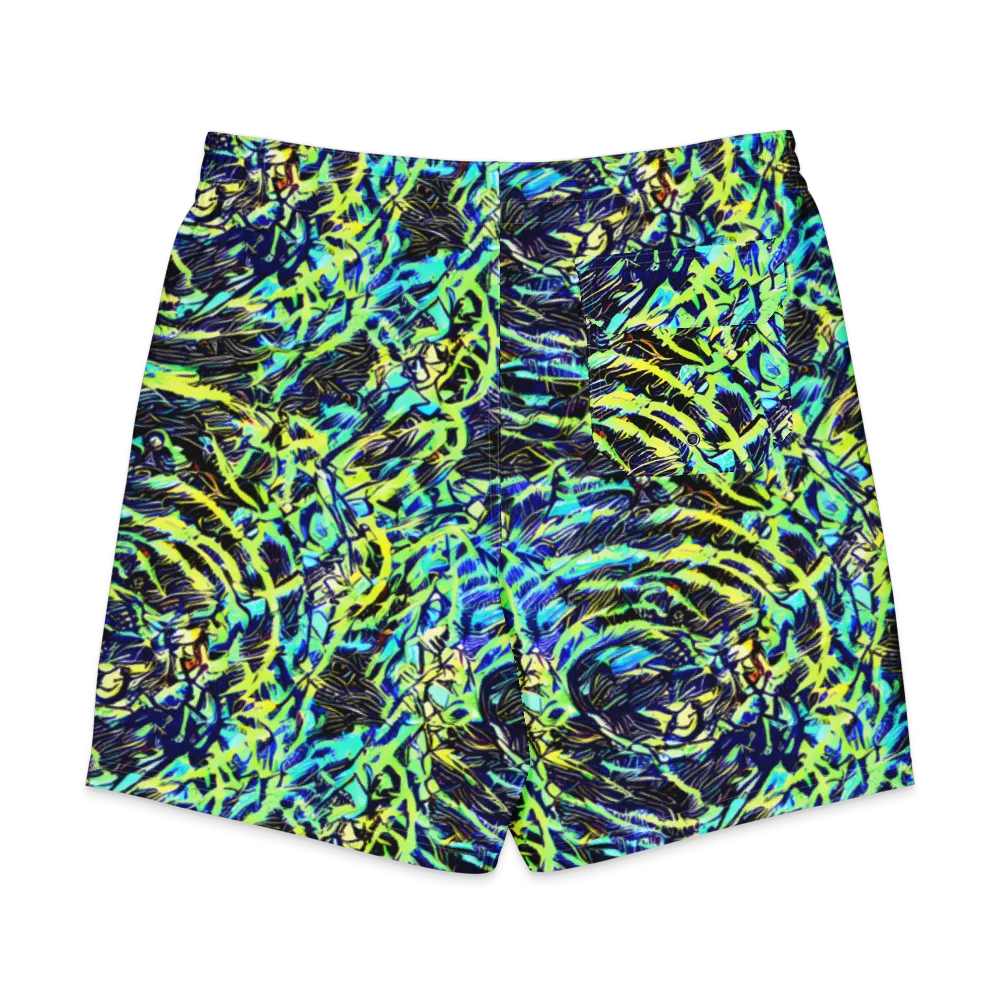 Electric Aviary on Men's Board Shorts — Back