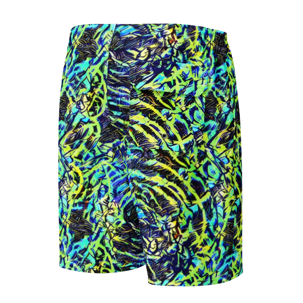 Electric Aviary on Men's Board Shorts — Back