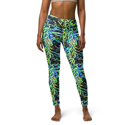 Electric Aviary on a Yoga Leggings