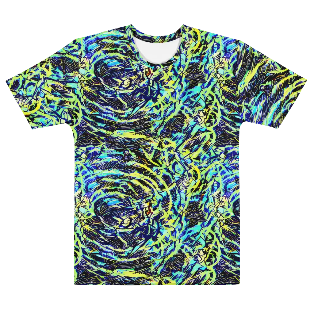 Electric Aviary on Men's Cotton Crew Neck T-Shirt — Front