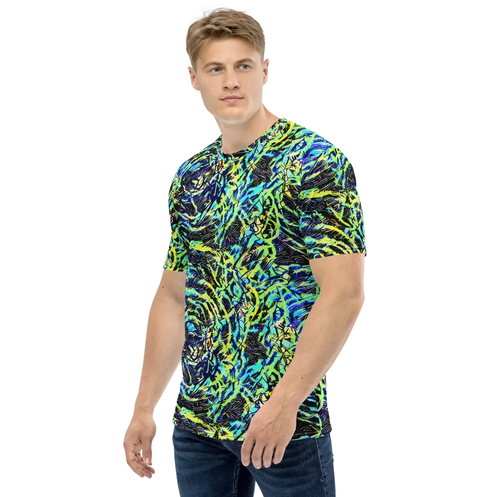 Electric Aviary on Men's Crew Neck T-Shirt — Left