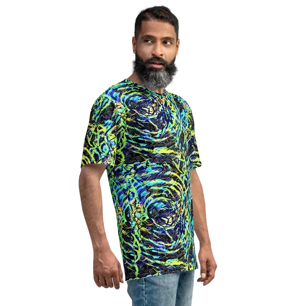 Electric Aviary on Men's Crew Neck T-Shirt — Right