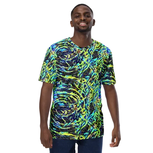 Electric Aviary on a Men's Crew Neck T-Shirt