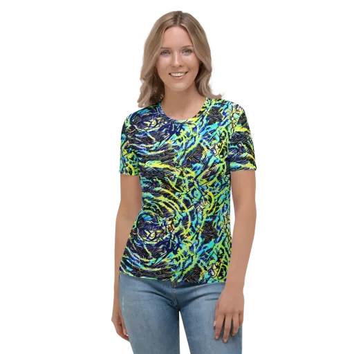 Electric Aviary on a Women's Crew Neck T-Shirt
