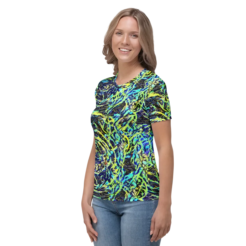 Electric Aviary on Women's Crew Neck T-Shirt — Left