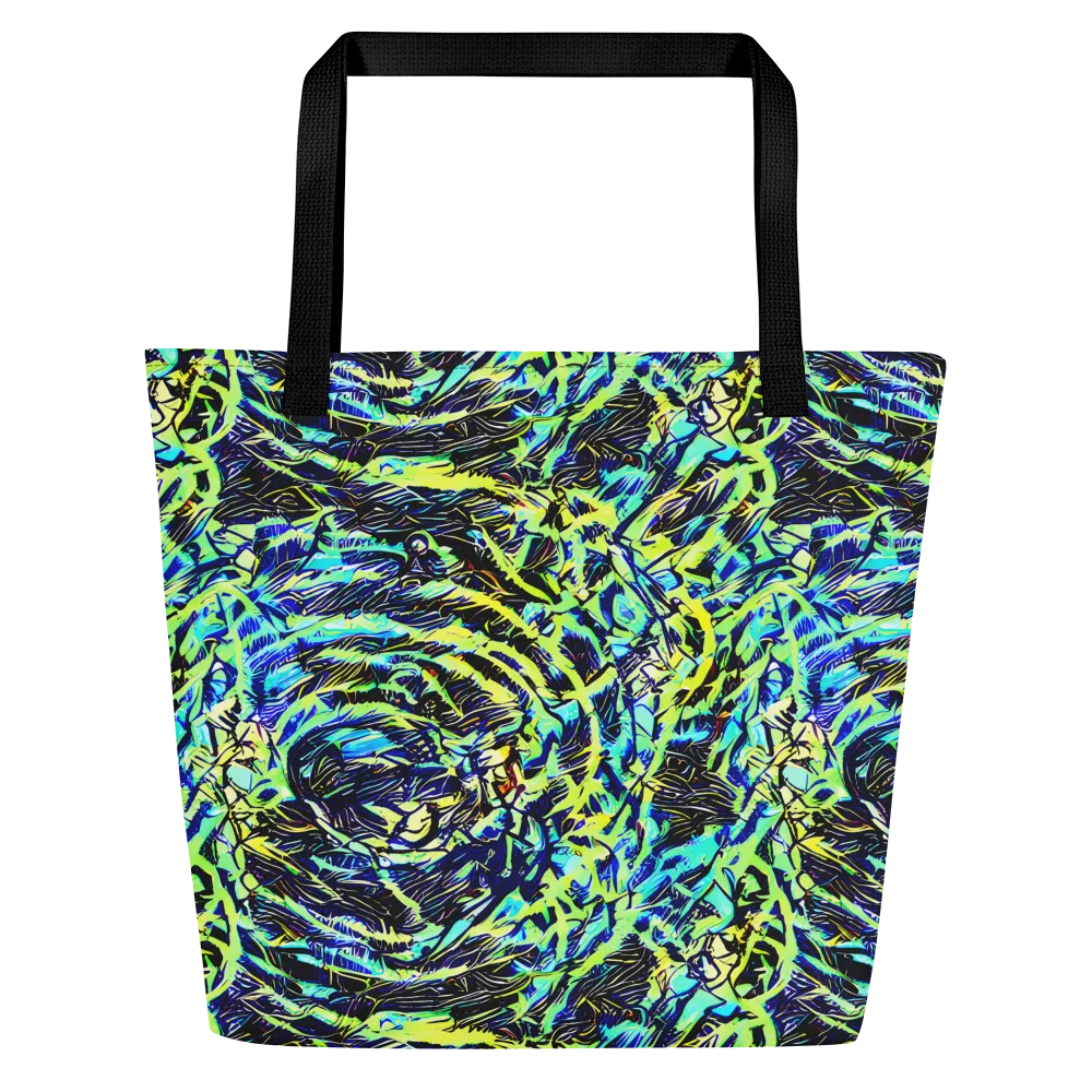Electric Aviary on Large Tote Bag W/ Pocket — Front