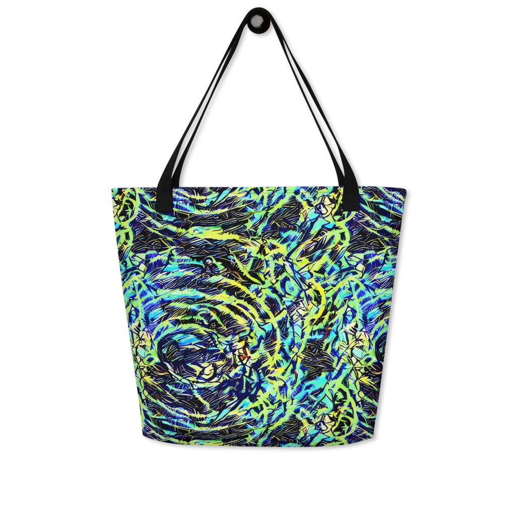 Electric Aviary on Large Tote Bag W/ Pocket — Front