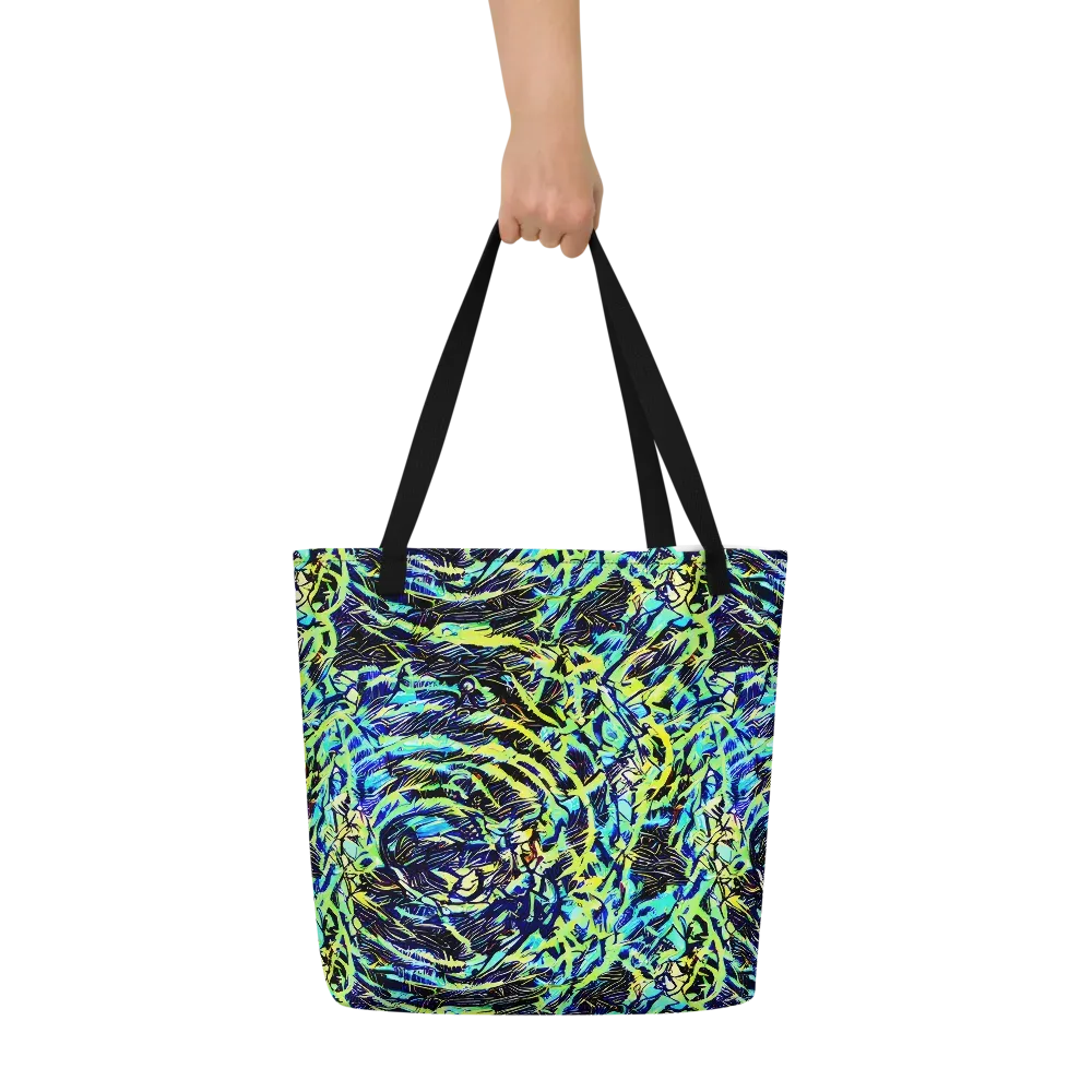 Electric Aviary on Large Tote Bag W/ Pocket — Front