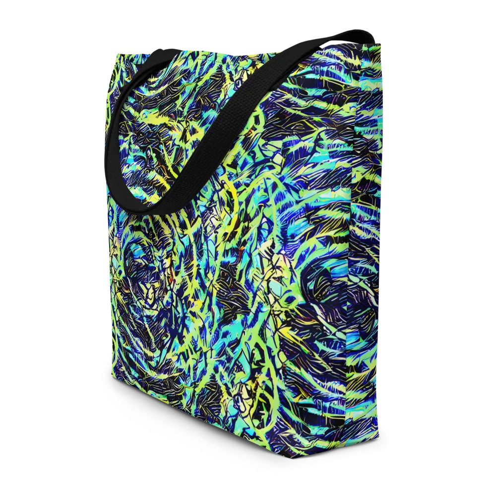 Electric Aviary on Large Tote Bag W/ Pocket — Front
