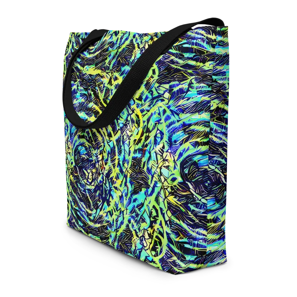 Electric Aviary on Large Tote Bag W/ Pocket — Front