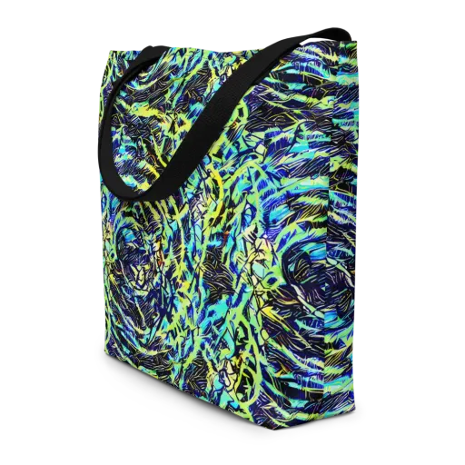 Electric Aviary on a Large Tote Bag W/ Pocket