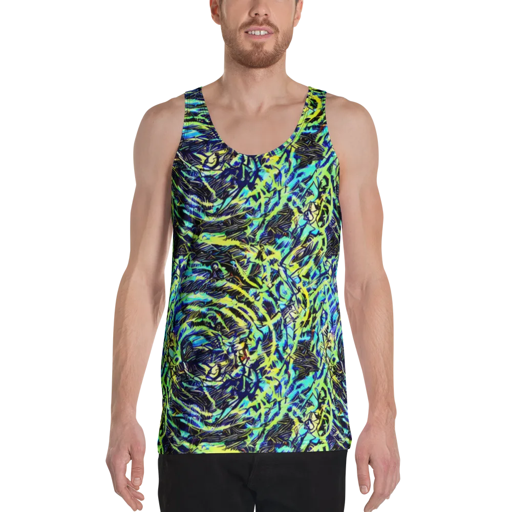 Electric Aviary on Men's Tank Top — Front